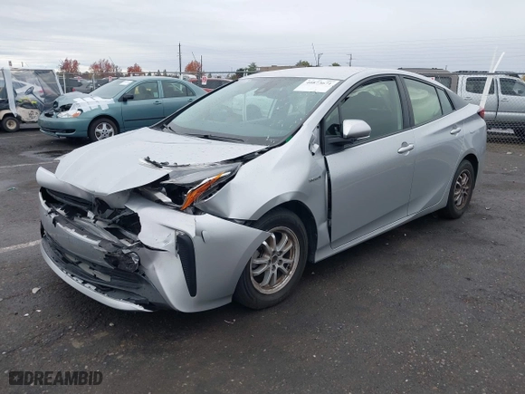 2022 Toyota Prius L Eco with VIN JTDKAMFU0N3175104, listed as a IAAI auction lot 40873671 with 1 mi miles. Bid and sale history available at carsss.com. Image 2.