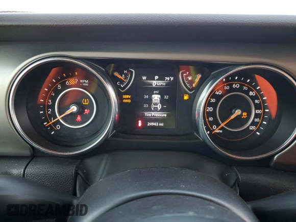 2023 Jeep Wrangler Willys with VIN 1C4HJXDNXPW702199, listed as a Copart auction lot 53815985 with 24,943 mi miles and Clean Title. Bid and sale history available at DreamBid. Image 9.
