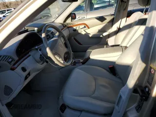 2002 Mercedes-Benz S-Class 4.3L with VIN WDBNG70J32A289860, listed as a Copart auction lot 85976544 with 129,617 mi miles and Salvage Title. Bid and sale history available at carsss.com. Image 7.