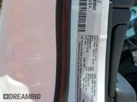 2021 Jeep Grand Cherokee Laredo X z VIN 1C4RJFAG7MC828943, wystawiony jako Copart lot #55488135 z przebiegiem 47 707 mil mil oraz Szkoda całkowita • Salvage title. Historia ofert i sprzedaży dostępna na DreamBid. Obrazek 14.