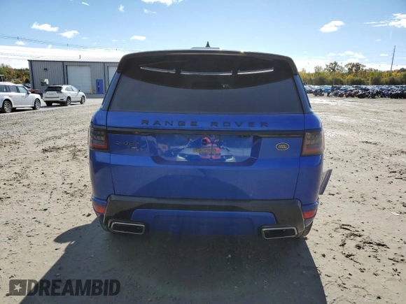 2021 Land Rover Range Rover Sport HST with VIN SALWS2RU7MA749862, listed as a Copart auction lot 75687494 with 62,365 mi miles and Salvage Title. Bid and sale history available at carsss.com. Image 6.