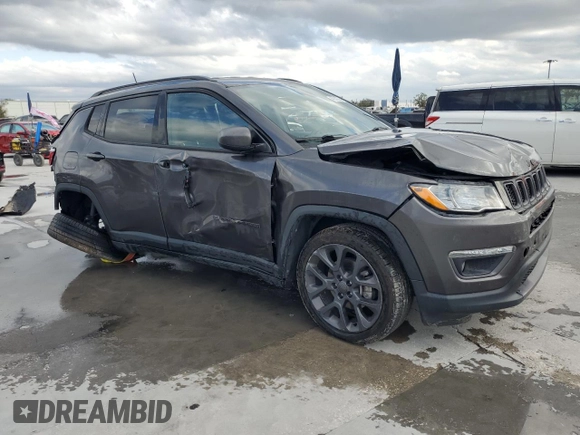 2021 Jeep Compass 80th Anniversary with VIN 3C4NJCEB9MT563622, listed as a Copart auction lot 45379235 with 45,790 mi miles and Non Repairable. Bid and sale history available at carsss.com. Image 4.