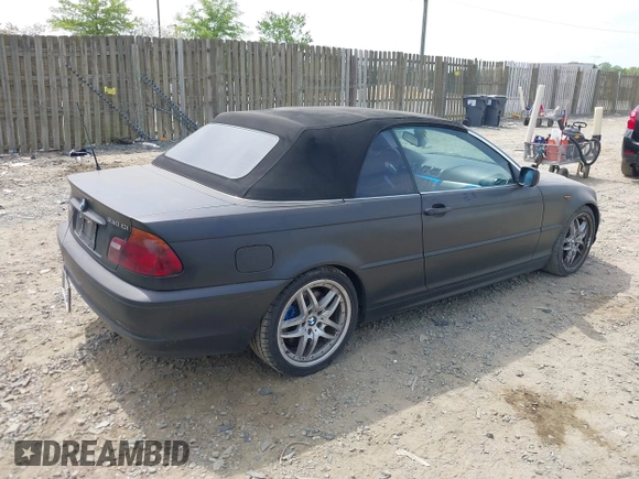 2004 BMW 3 Series 330Ci with VIN WBABW53444PL40619, listed as a IAAI auction lot 42124960 with 161,383 mi miles. Bid and sale history available at carsss.com. Image 4.