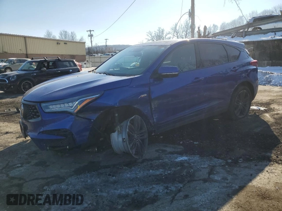 2019 Acura RDX w/A-Spec Pkg with VIN 5J8TC2H66KL014562, listed as a Copart auction lot 89372745 with 32,149 mi miles and Salvage title. Bid and sale history available at DreamBid. Image 1.