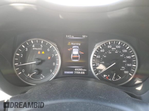 2018 Infiniti Q50 3.0t LUXE with VIN JN1EV7AR1JM437807, listed as a Copart auction lot 52291915 with 69,280 mi miles and Salvage Title. Bid and sale history available at carsss.com. Image 9.