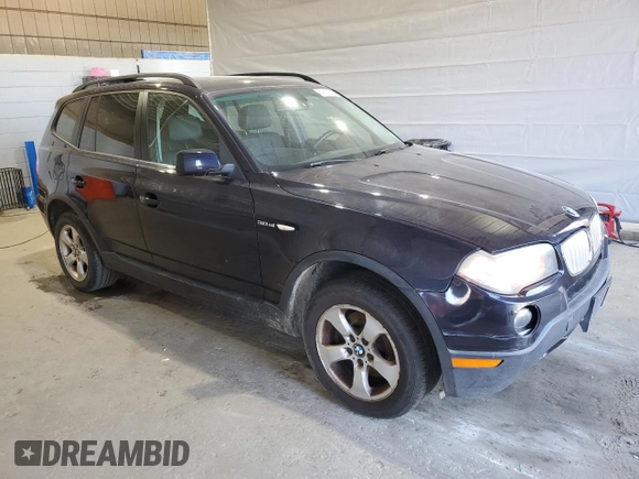 2008 BMW X3 3.0si with VIN WBXPC934X8WJ14849, listed as a Copart auction lot 54211285 with 190,793 mi miles and Salvage title. Bid and sale history available at DreamBid. Image 4.