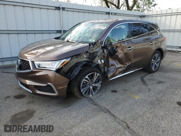 2019 Acura MDX w/Technology Pkg with VIN 5J8YD4H57KL000823, listed as a Copart auction lot 49551573 with 40,888 mi miles. Bid and sale history available at carsss.com. Image 1.