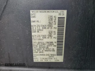 2016 Nissan Murano Platinum z VIN 5N1AZ2MH8GN167866, wystawiony jako Copart lot #55570035 z przebiegiem 119 268 mil mil oraz Szkoda całkowita • Salvage title. Historia ofert i sprzedaży dostępna na DreamBid. Obrazek 13.