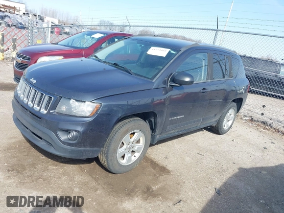 2015 Jeep Compass Sport with VIN 1C4NJCBA6FD185280, listed as a IAAI auction lot 41774462 with 175,082 mi miles. Bid and sale history available at carsss.com. Image 2.
