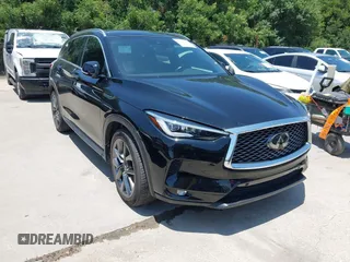 2019 Infiniti QX50 Luxe with VIN 3PCAJ5M1XKF126209, listed as a IAAI auction lot 42702042 with 57,763 mi miles and . Bid and sale history available at DreamBid. Image 1.