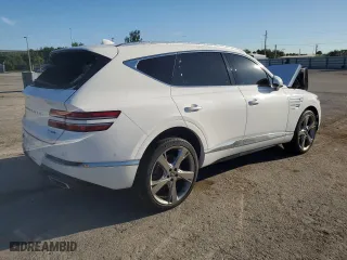 2021 Genesis GV80 Advanced + with VIN KMUHCESC2MU057326, listed as a Copart auction lot 74303834 with 0 mi miles and Non Repairable. Bid and sale history available at carsss.com. Image 3.