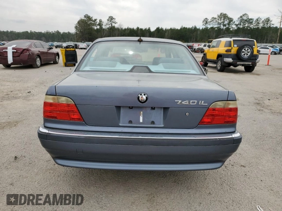 2001 BMW 7 Series 740iL with VIN WBAGH83461DP28126, listed as a Copart auction lot 48966135 with 137,814 mi miles and Clean Title. Bid and sale history available at carsss.com. Image 6.