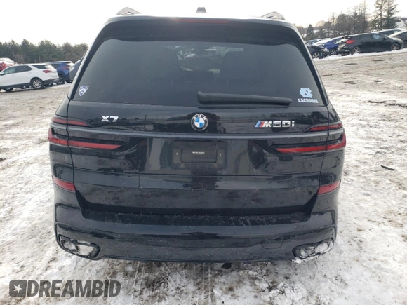 2024 BMW X7 M60i with VIN 5UX33EM02R9S12112, listed as a Copart auction lot 88053915 with 82,393 mi miles and Salvage Title. Bid and sale history available at carsss.com. Image 6.