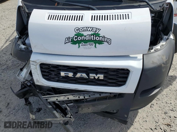 2021 Ram ProMaster Cargo with VIN 3C6LRVVG7ME559443, listed as a Copart auction lot 47386865 with Not Provided miles and Salvage Title. Bid and sale history available at DreamBid. Image 12.
