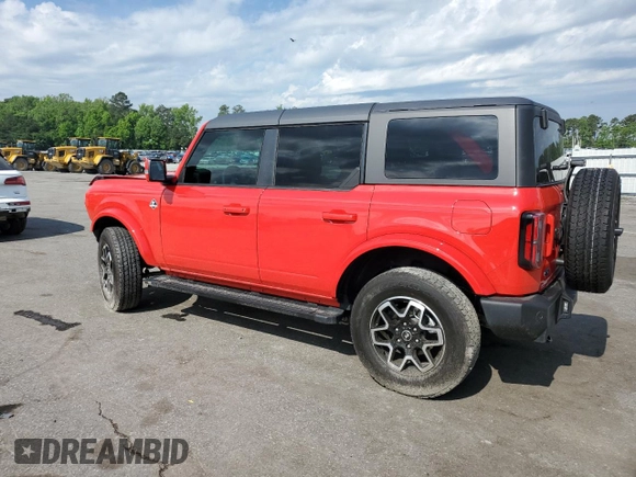 2024 Ford Bronco Outer Banks with VIN 1FMDE8BH3RLB07202, listed as a Copart auction lot 55142595 with 5,822 mi miles and Salvage title. Bid and sale history available at DreamBid. Image 2.