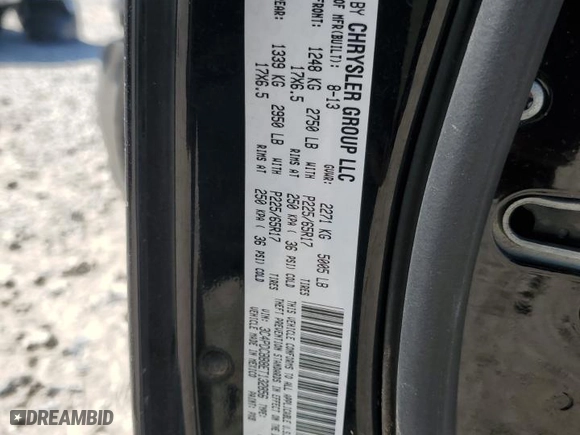 2014 Dodge Journey SXT with VIN 3C4PDCBB8ET132856, listed as a Copart auction lot 52396095 with 0 mi miles and Salvage Title. Bid and sale history available at carsss.com. Image 15.