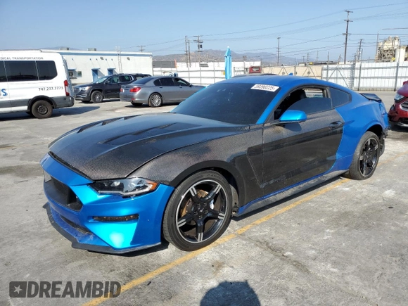 2021 Ford Mustang GT with VIN 1FA6P8CF6M5156028, listed as a Copart auction lot 59390225 with 34,824 mi miles and Non repairable. Bid and sale history available at DreamBid. Image 1.
