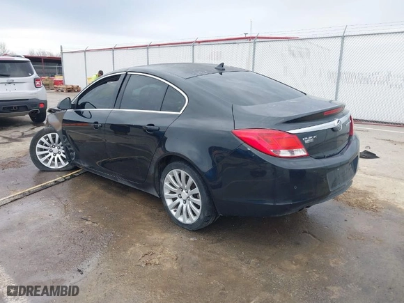 2011 Buick Regal CXL Turbo TO2 with VIN W04GW5EV1B1075800, listed as a IAAI auction lot 41677775 with 190,205 mi miles. Bid and sale history available at carsss.com. Image 3.