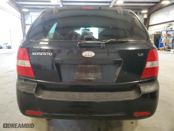 2009 Kia Sorento LX with VIN KNDJD735995871407, listed as a Copart auction lot 43912915 with 186,056 mi miles and Salvage Title. Bid and sale history available at carsss.com. Image 6.