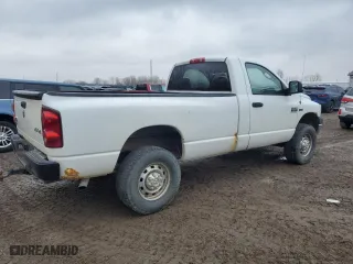 2007 Dodge Ram 2500 ST with VIN 3D7KS26D87G778311, listed as a Copart auction lot 52297855 with 65,598 mi miles and Clean Title. Bid and sale history available at carsss.com. Image 3.