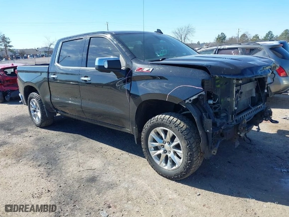 2019 Chevrolet Silverado 1500 LTZ with VIN 1GCUYGEL9KZ151472, listed as a IAAI auction lot 41651797 with 158,868 mi miles. Bid and sale history available at carsss.com. Image 1.