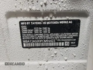 2023 BMW 5 Series 530e z VIN WBA13AG00PCM94423, wystawiony jako Copart lot #41517625 z przebiegiem 16 339 mil mil oraz Szkoda całkowita • Salvage title. Historia ofert i sprzedaży dostępna na DreamBid. Obrazek 12.