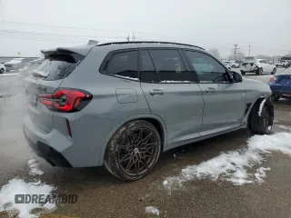 2022 BMW X3 M with VIN 5YM13EC00N9M62931, listed as a Copart auction lot 86249984 with 30,950 mi miles and Salvage Title. Bid and sale history available at carsss.com. Image 3.
