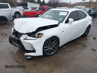 2018 Lexus IS with VIN JTHBA1D28J5078195, listed as a IAAI auction lot 41448692 with 105,745 mi miles. Bid and sale history available at carsss.com. Image 2.