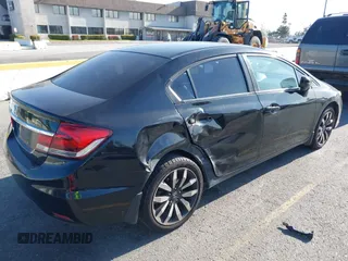 2015 Honda Civic Sedan EX-L with VIN 2HGFB2F93FH555021, listed as a IAAI auction lot 41904781 with 151,982 mi miles. Bid and sale history available at carsss.com. Image 4.