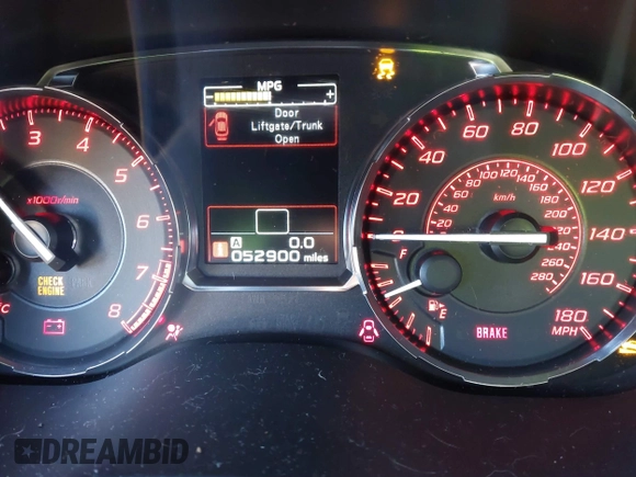 2017 Subaru WRX Premium with VIN JF1VA1E66H9821199, listed as a IAAI auction lot 41366795 with 52,900 mi miles and . Bid and sale history available at DreamBid. Image 16.