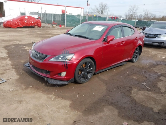 2009 Lexus IS 250 with VIN JTHBK262695090437, listed as a IAAI auction lot 41836905 with 203,565 mi miles. Bid and sale history available at carsss.com. Image 17.