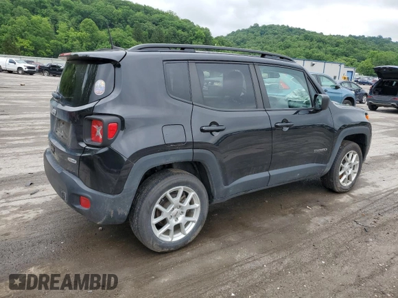 2022 Jeep Renegade Latitude with VIN ZACNJDB12NPN70337, listed as a Copart auction lot 59698525 with 45,255 mi miles and Salvage title. Bid and sale history available at DreamBid. Image 3.
