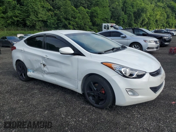 2013 Hyundai Elantra GLS with VIN 5NPDH4AE8DH434199, listed as a Copart auction lot 64002625 with 233,546 mi miles and Salvage title. Bid and sale history available at DreamBid. Image 4.