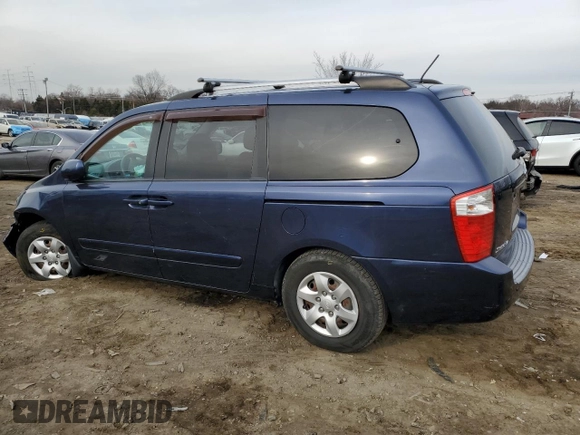 2009 Kia Sedona LX with VIN KNDMB233396298759, listed as a Copart auction lot 42499505 with 141,899 mi miles and Salvage Title. Bid and sale history available at carsss.com. Image 2.