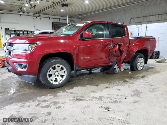 2019 Chevrolet Colorado 4WD LT with VIN 1GCGTCEN6K1123133, listed as a Copart auction lot 80714774 with 43,019 mi miles and Salvage Title. Bid and sale history available at carsss.com. Image 1.