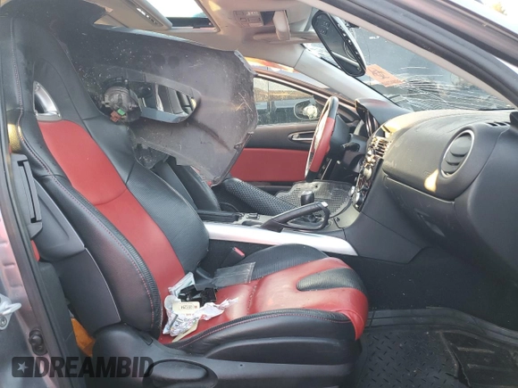 2005 Mazda RX-8 with VIN JM1FE173250145548, listed as a Copart auction lot 86197844 with Not Provided miles and Salvage Title. Bid and sale history available at carsss.com. Image 10.