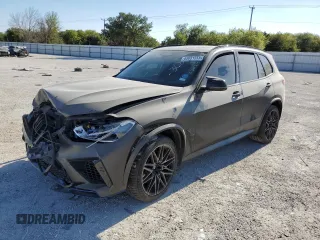 2020 BMW X5 M Competition with VIN 5YMJU0C07L9C91028, listed as a Copart auction lot 63031553 with 0 mi miles. Bid and sale history available at carsss.com. Image 1.