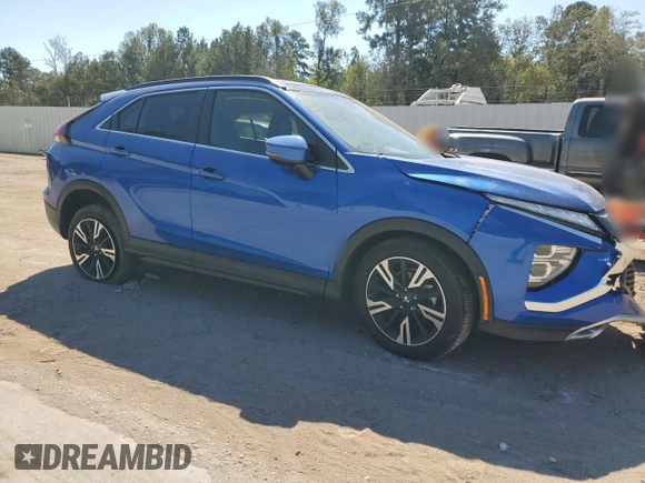 2024 Mitsubishi Eclipse Cross SE with VIN JA4ATWAA9RZ010745, listed as a Copart auction lot 74715824 with 4,165 mi miles and Salvage title. Bid and sale history available at DreamBid. Image 4.