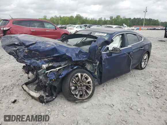 2020 Audi A5 Sportback Premium с VIN WAUANCF53LA005151, выставлен на аукционе Copart как лот 52907025 с пробегом Не указан миль и Списание • Salvage title. История ставок и продаж доступна на DreamBid. Изображение 1.