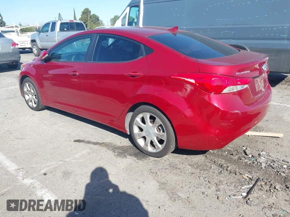 2012 Hyundai Elantra Limited with VIN KMHDH4AE4CU217166, listed as a IAAI auction lot 41754761 with 109,415 mi miles. Bid and sale history available at carsss.com. Image 3.