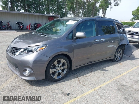 2015 Toyota Sienna SE with VIN 5TDXK3DCXFS680767, listed as a IAAI auction lot 42237107 with 105,912 mi miles and . Bid and sale history available at DreamBid. Image 18.