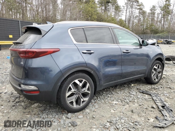 2020 Kia Sportage EX with VIN KNDPNCAC9L7766461, listed as a Copart auction lot 47603845 with 49,607 mi miles and Salvage title. Bid and sale history available at DreamBid. Image 3.