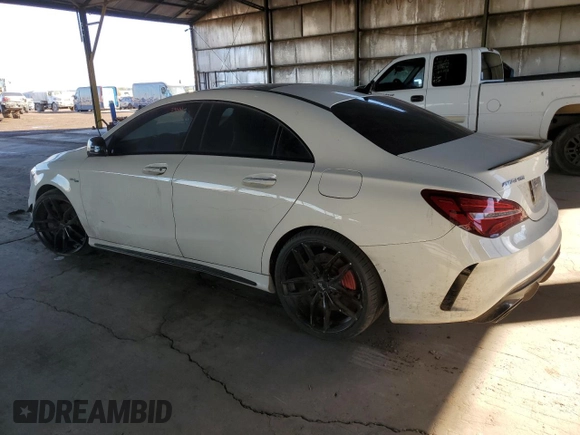 2017 Mercedes-Benz CLA 45 AMG with VIN WDDSJ5CB1HN453354, listed as a Copart auction lot 80338774 with 29,591 mi miles and Salvage Title. Bid and sale history available at DreamBid. Image 2.