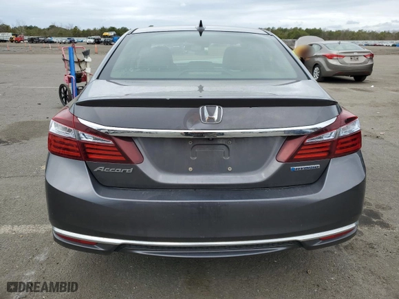 2017 Honda Accord Hybrid EX-L with VIN JHMCR6F58HC001463, listed as a Copart auction lot 52424865 with 158,528 mi miles and Salvage Title. Bid and sale history available at carsss.com. Image 6.