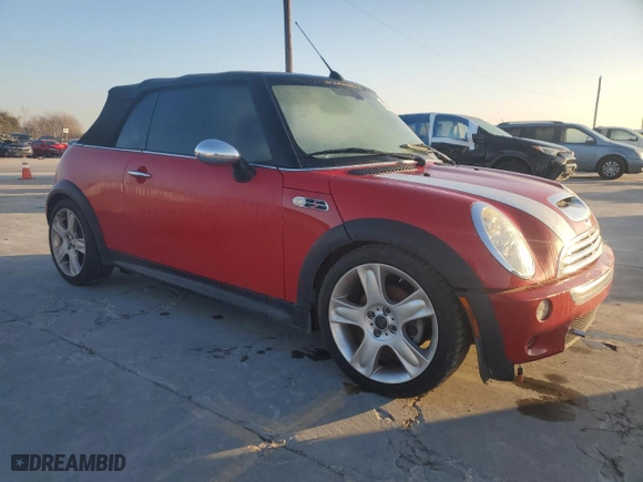 2008 MINI Cooper Convertible S with VIN WMWRH33538TL97428, listed as a Copart auction lot 87307084 with 0 mi miles and Clean Title. Bid and sale history available at carsss.com. Image 4.