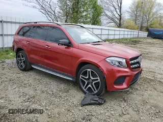 2019 Mercedes-Benz GLS 550 with VIN 4JGDF7DE3KB232335, listed as a Copart auction lot 53820775 with 80,782 mi miles and Salvage title. Bid and sale history available at DreamBid. Image 4.