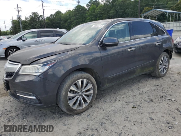 2014 Acura MDX Technology with VIN 5FRYD3H45EB010336, listed as a Copart auction lot 48756895 with 115,526 mi miles and Salvage Title. Bid and sale history available at carsss.com. Image 1.