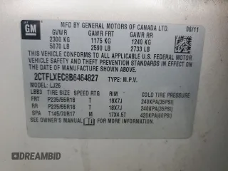 2011 GMC Terrain SLT-2 with VIN 2CTFLXEC8B6464827, listed as a Copart auction lot 68097454 with 146,569 mi miles and Salvage Title. Bid and sale history available at DreamBid. Image 15.