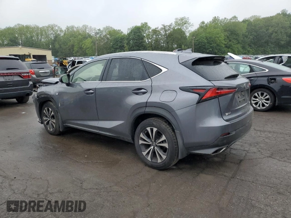 2021 Lexus NX 300 F Sport with VIN JTJSARDZ5M2251025, listed as a Copart auction lot 57950625 with 32,844 mi miles and Salvage title. Bid and sale history available at DreamBid. Image 2.