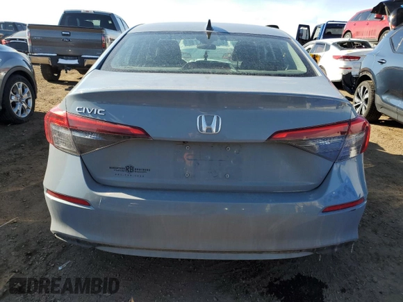 2023 Honda Civic Sedan EX with VIN 2HGFE1F76PH316225, listed as a Copart auction lot 45495465 with 0 mi miles and Non Repairable. Bid and sale history available at carsss.com. Image 6.